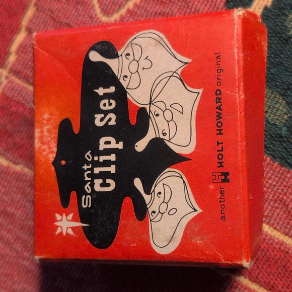 Holt Howard Porcelain Santa Tree Clip's and Box Other - 💥SOLD💥Holt Howard Full Set Porcelain Santa Tree Clip's With Original Box